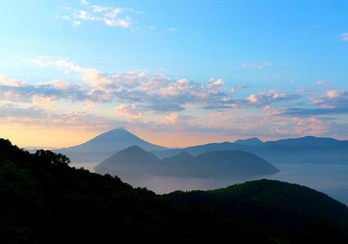 Lake Toya Usuzan Ropeway Promotional Image Summer Sunset