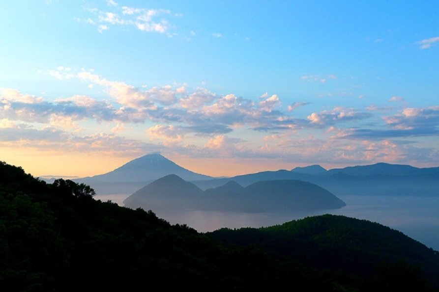 Lake Toya Usuzan Ropeway Promotional Image Summer Sunset